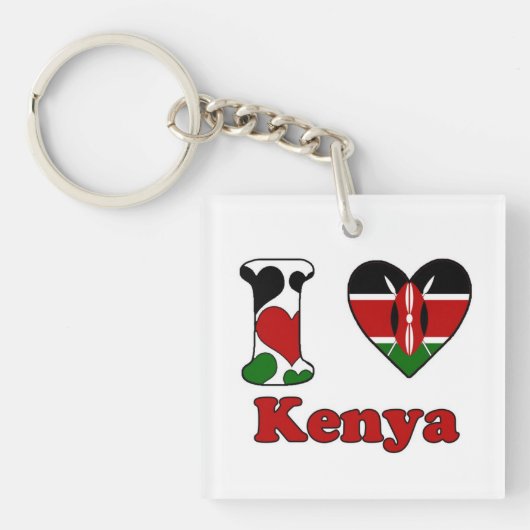 I love Kenya キーホルダー (正面)