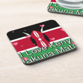 I Love Kenya and "Hakuna Matata"アートプリント コースター (左側)