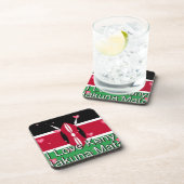 I Love Kenya and "Hakuna Matata"アートプリント コースター (右側)