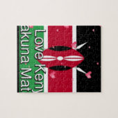 I Love Kenya and "Hakuna Matata"アートプリント ジグソーパズル (横)