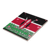 I Love Kenya and "Hakuna Matata"アートプリント タイル (側面)