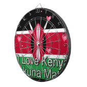 I Love Kenya and "Hakuna Matata"アートプリント ダーツボード (正面右)