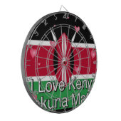 I Love Kenya and "Hakuna Matata"アートプリント ダーツボード (正面左)