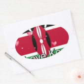 I Love Kenya and "Hakuna Matata"アートプリント 楕円形シール (封筒)