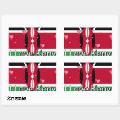 I Love Kenya and "Hakuna Matata"アートプリント 長方形シール (シート)