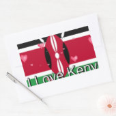 I Love Kenya and "Hakuna Matata"アートプリント 長方形シール (封筒)