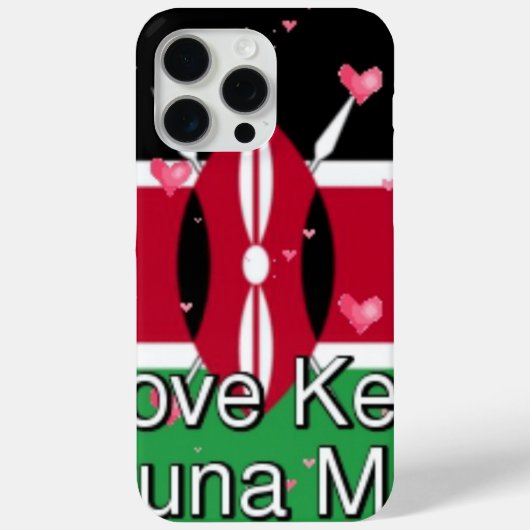 I Love Kenya and "Hakuna Matata"アートプリント Case-Mate iPhoneケース (裏面)