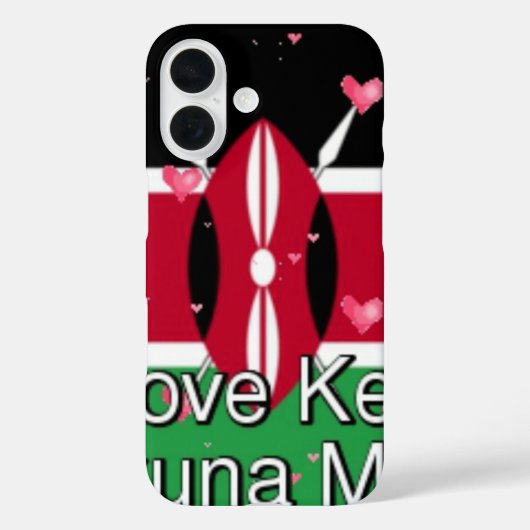 I Love Kenya and "Hakuna Matata"アートプリント Case-Mate iPhoneケース (裏面)