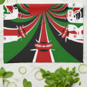 I Love Kenya Hakuna Matata Gives キッチンタオル (折り畳み)