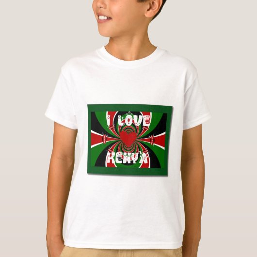 I Love Kenya Hakuna Matata Gives Tシャツ (正面)