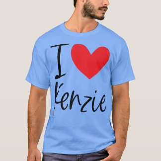 I Love Kenzie Name パーソナライズされた Girl Woman BFF Fri Tシャツ