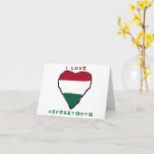 I Love Keresztanyaノートカード カード (黄色い花)