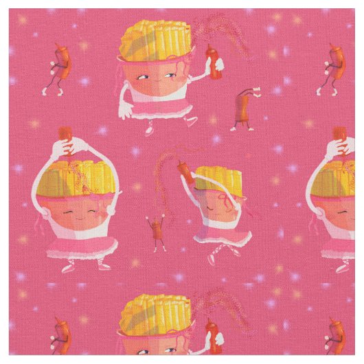 I love ketchup ファブリック (クローズアップ)