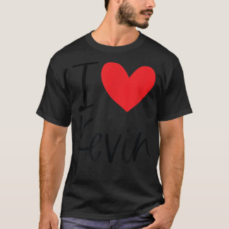 I Love Kevin NameハートパーソナライズされたメンズBFF F Tシャツ