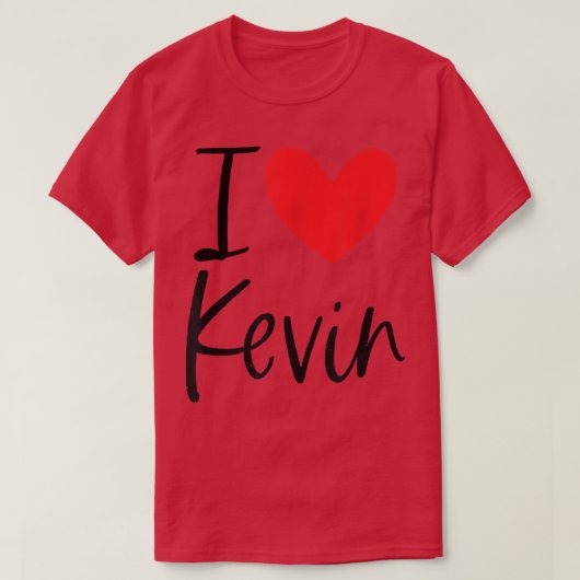I Love Kevin NameハートパーソナライズされたメンズBFF F Tシャツ (デザイン正面)