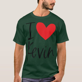I Love Kevin Name Heart Personalized Men Guy BFF F Tシャツ