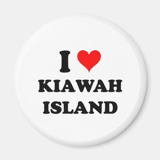 I Love Kiawah Island South Carolina マグネット (正面)