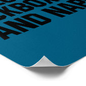 I Love Kickboxing And Naps Shirt Funny Kickbox Say ポスター (角)