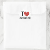I ❤️ Love Kinesiology for Students/Faculty ラウンドシール (バッグ)