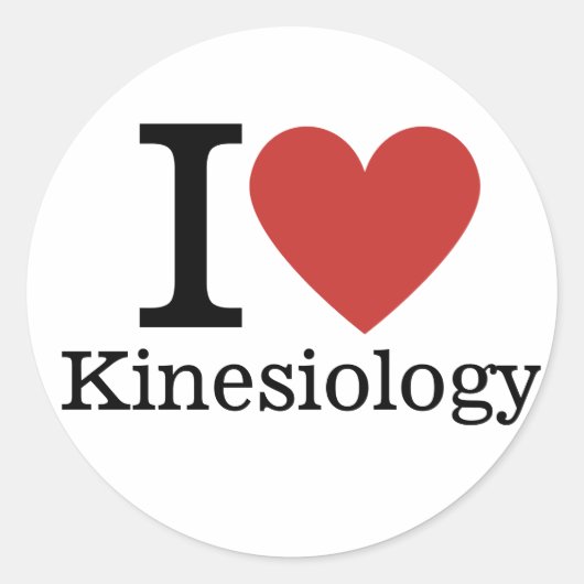 I ❤️ Love Kinesiology for Students/Faculty ラウンドシール (正面)