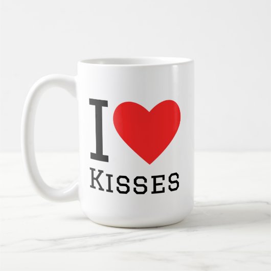 I love kisses コーヒーマグカップ (左)