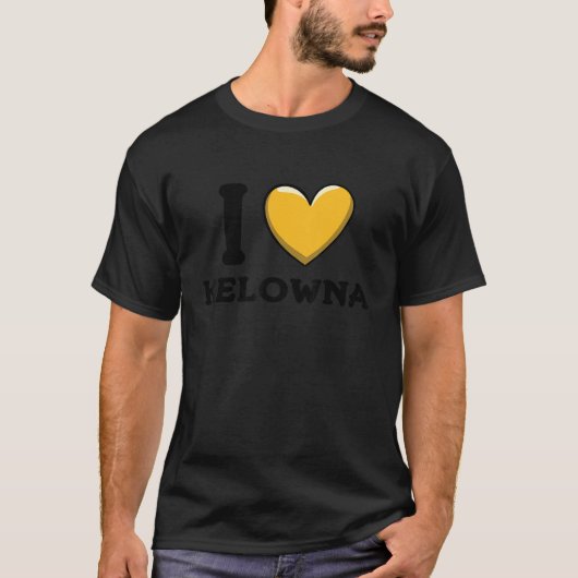 I Love Kitchener Canada Heart Flag Tシャツ (正面)