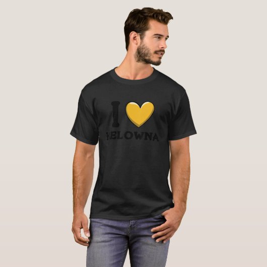 I Love Kitchener Canada Heart Flag Tシャツ (正面フル)