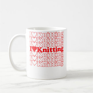 I Love Knitting Cool Vintage Inspired For Knitters コーヒーマグカップ