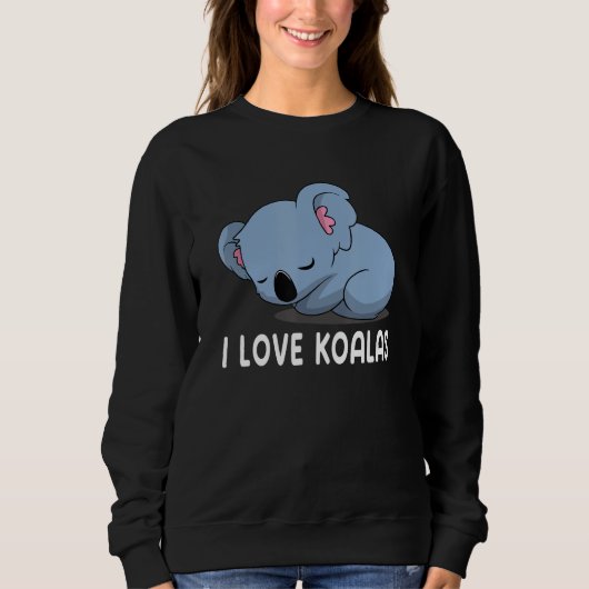 I Love Koalas Cute Koala 2 スウェットシャツ (正面)