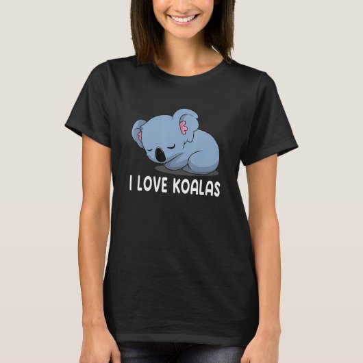 I Love Koalas Cute Koala 2 Tシャツ (正面)