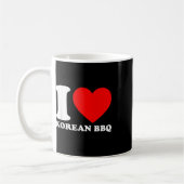 I Love Korean Bbq コーヒーマグカップ (左)