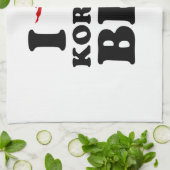 I Love Korean BBQ (고기구이) キッチンタオル (折り畳み)