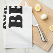 I Love Korean BBQ (고기구이) キッチンタオル (四つ折り)