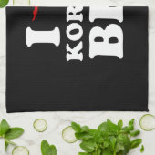 I Love Korean BBQ (고기구이) キッチンタオル (折り畳み)