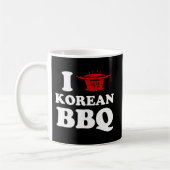 I Love Korean BBQ (고기구이) コーヒーマグカップ (左)