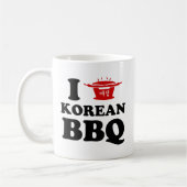 I Love Korean BBQ (고기구이) コーヒーマグカップ (左)