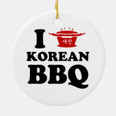 I Love Korean BBQ (고기구이) セラミックオーナメント (裏面)