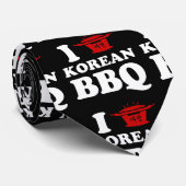 I Love Korean BBQ (고기구이) ネクタイ (ロール)