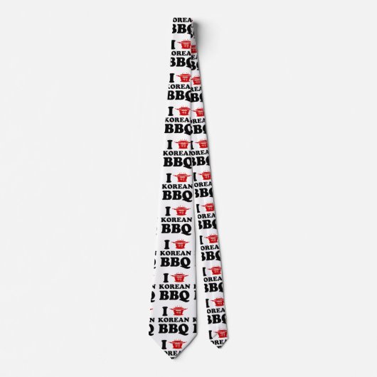 I Love Korean BBQ (고기구이) ネクタイ (正面)