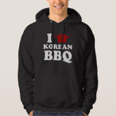 I Love Korean BBQ (고기구이) パーカ (正面)