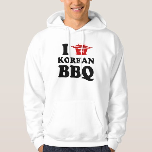 I Love Korean BBQ (고기구이) パーカ (正面)