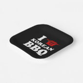 I Love Korean BBQ (고기구이) ペーパープレート (傾斜あり)