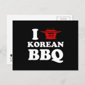 I Love Korean BBQ (고기구이) ポストカード (正面/裏面)