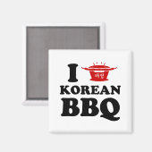 I Love Korean BBQ (고기구이) マグネット (正面/裏面)