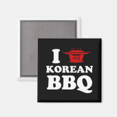 I Love Korean BBQ (고기구이) マグネット (正面/裏面)