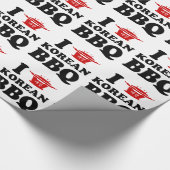 I Love Korean BBQ (고기구이) ラッピングペーパー (角)