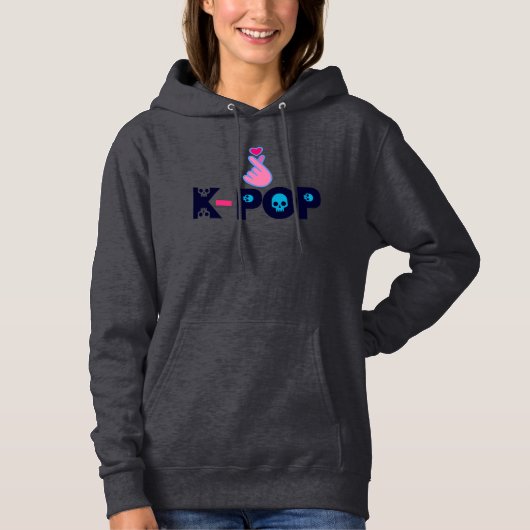 ♪♥I love KPop素晴らしい基本的なプルオーバーHoodie♥♫ パーカ (正面)