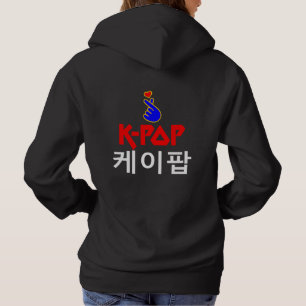 ♪♥I love KPop素晴らしい基本的なプルオーバーHoodie♥♫ パーカ