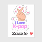 I Love Kpop Fingerハート シール (シート)