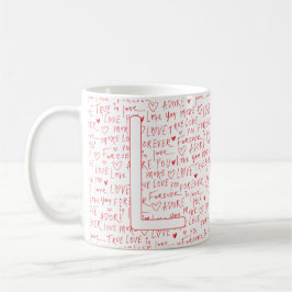 I Love L You — Personalized Initial “L” Romantic D コーヒーマグカップ